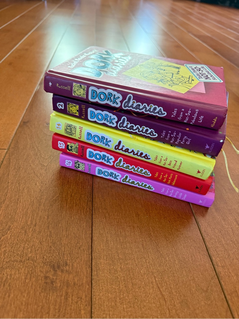 Dork Diaries Hardcover Book Set - Bright Multi-Color Spines